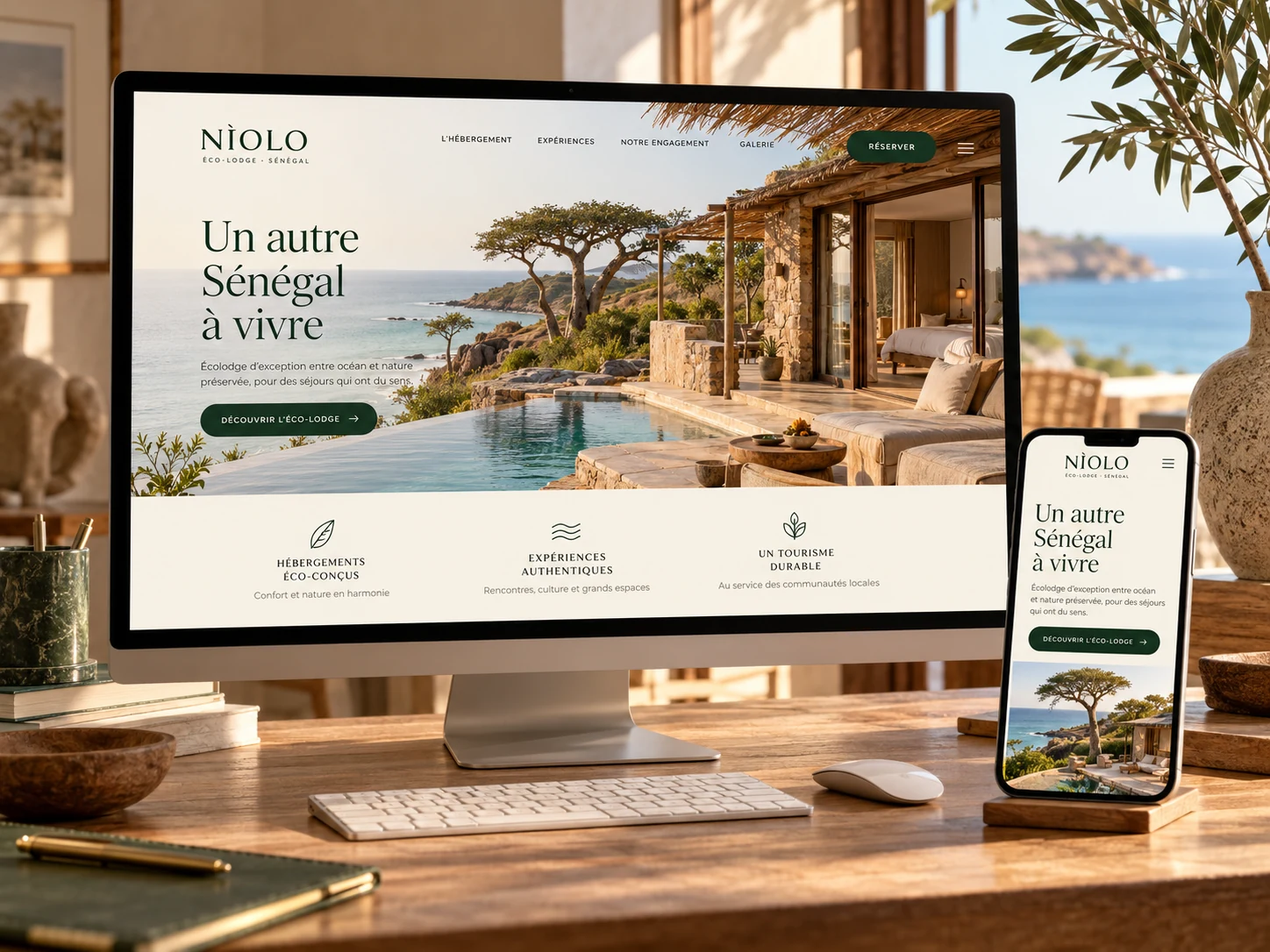 Maquette conceptuelle : Une présence claire sur tous les écrans